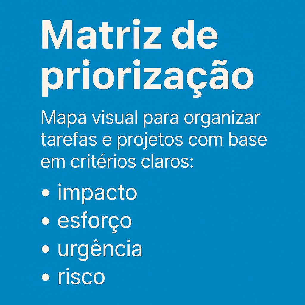 esquema visual sobre matriz de priorização